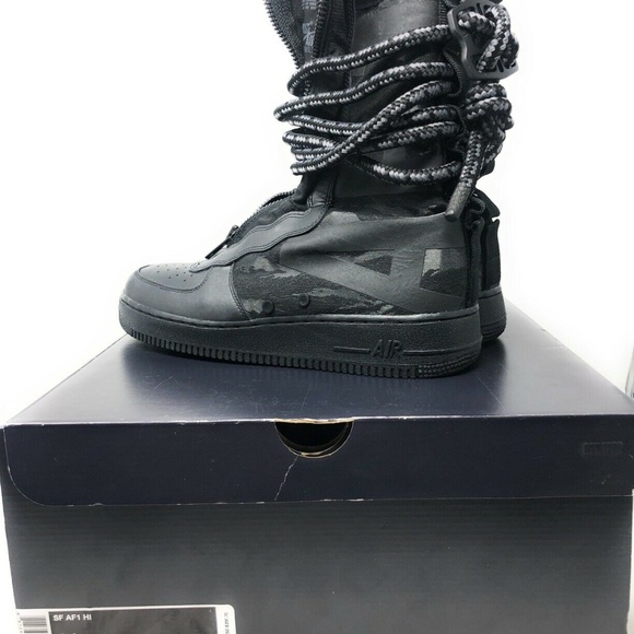 sf air force 1 high black dark grey